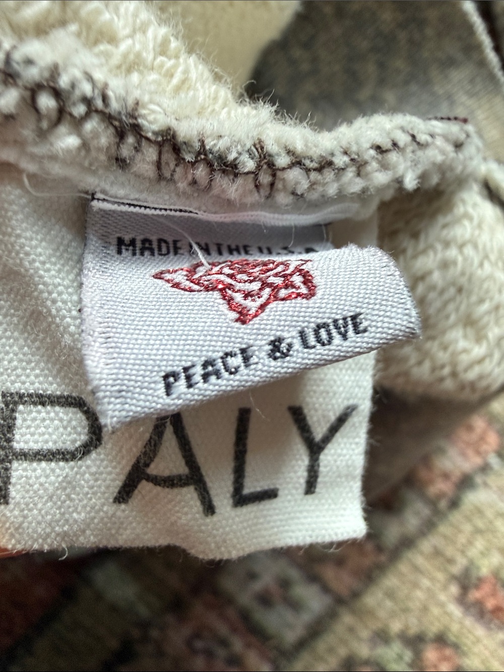 PALY Distressed Camo Crewneck Sweatshirt - Light Gray - Picture 4 of 7